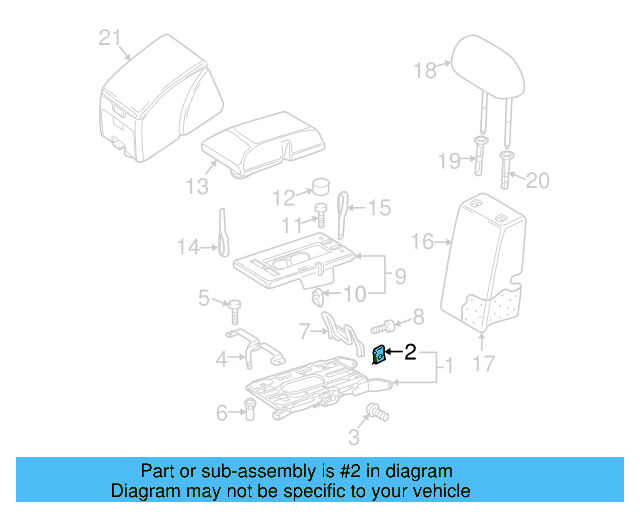 Seat Back Frame Nut WHT-000-741 - View 7