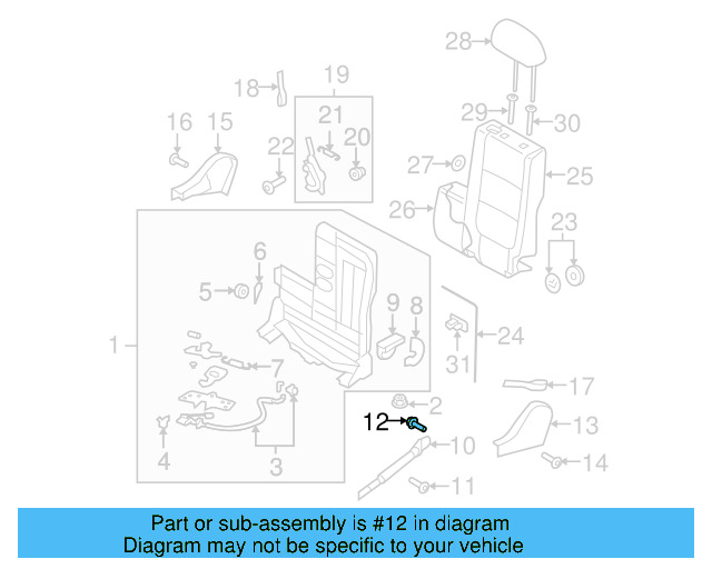 Pull Rod Mount Bolt N-106-225-01 - View 2