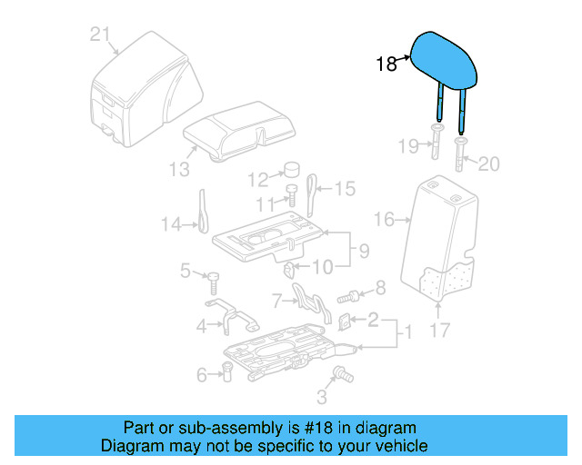 Headrest 5N0-885-901-Q-OPA - View 5