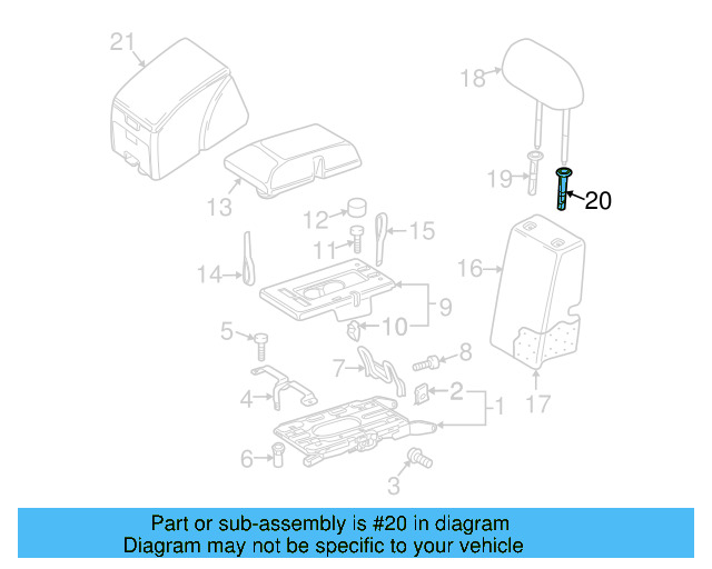 Headrest Guide 1K0-881-920-AD-95T - View 23