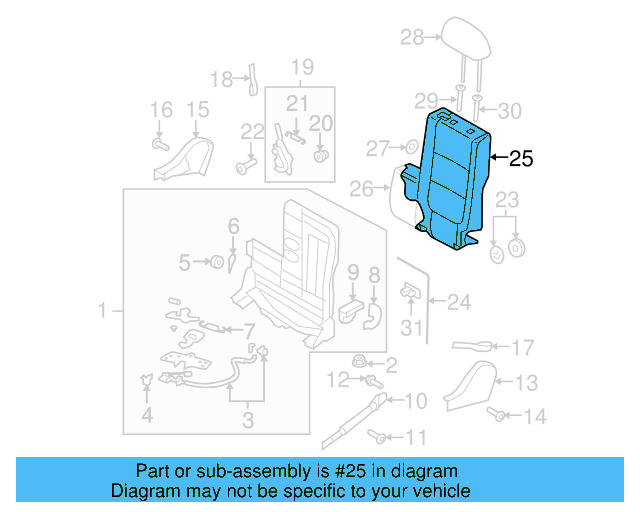 Seat Back Cover 5N0-885-805-CH-UFG - View 3