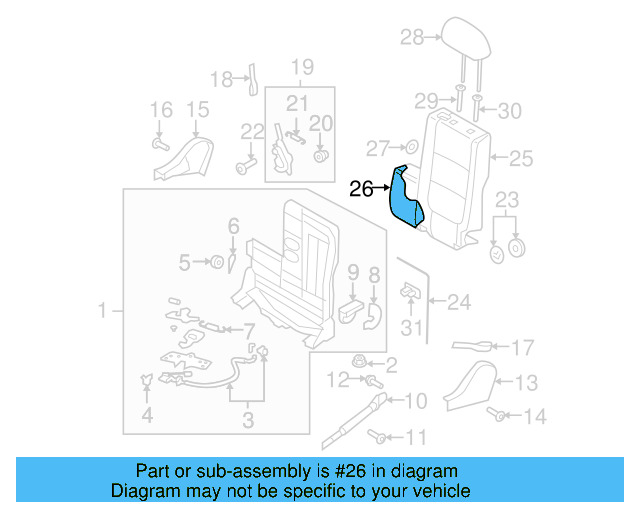 Seat Back Pad 5M0-885-775-AG - View 3