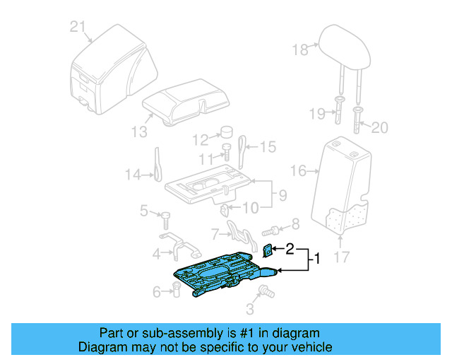 Seat Back Frame 1K0-885-209-K - View 3