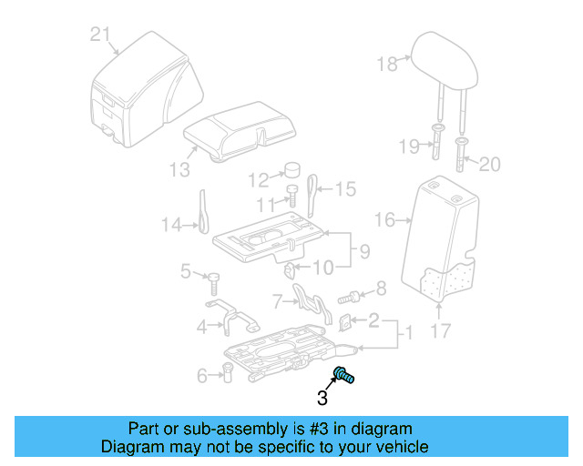 Seat Back Frame Lock Bolt WHT-002-796-B - View 55