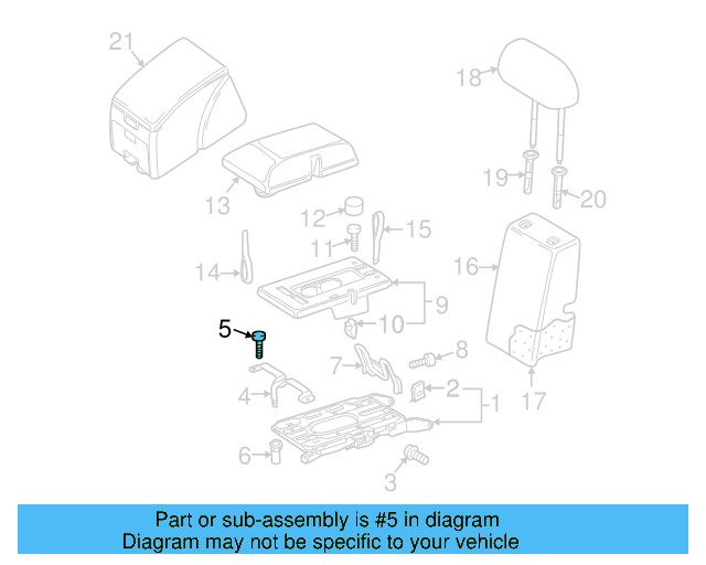 Seat Back Frame Lock Bolt WHT-002-796-B - View 57