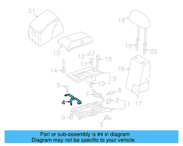 Front Clamp 5M0-885-389 - View 3