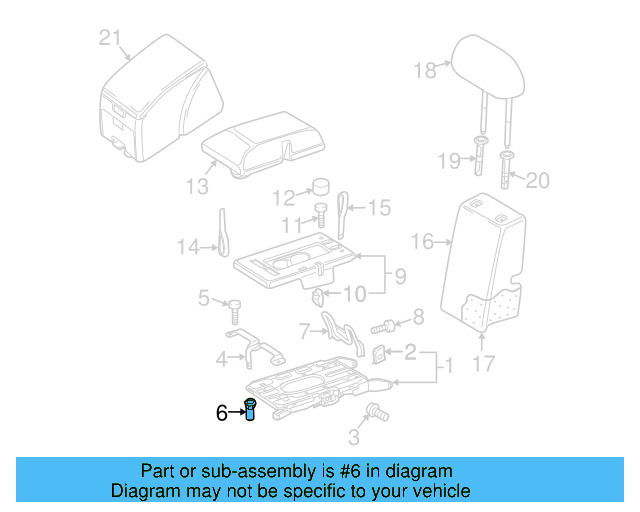 Seat Back Frame Nut WHT-000-741 - View 8