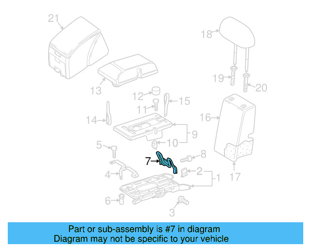 Rear Clamp 5M0-885-371 - View 3