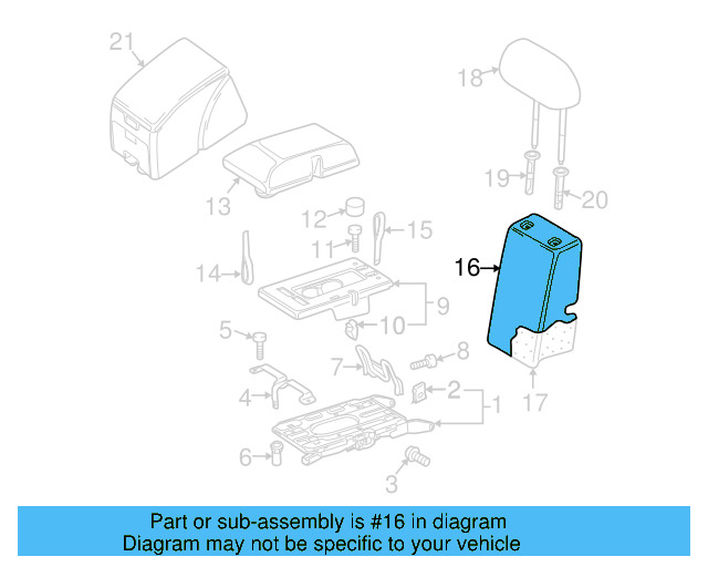 Seat Back Cover 5N0-885-828-J-UFH - View 3