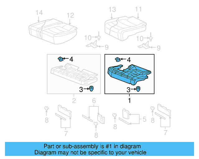 Cushion Frame 1K0-885-322-H - View 3