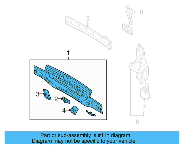 Rear Body Panel 1K6-813-301-B - View 3