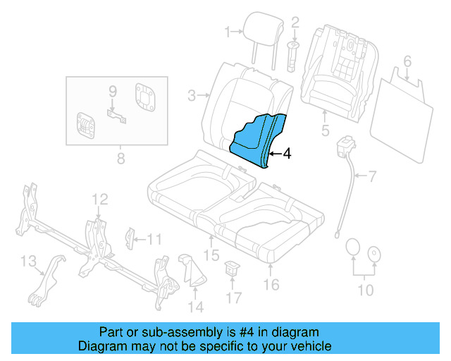 Seat Back Pad 5C5-885-776-B - View 4