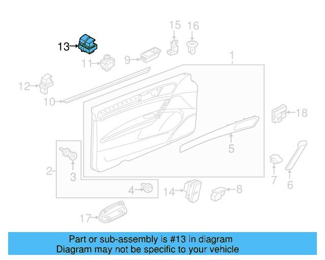 Window Switch 5G0-959-858-D-WHS - View 3