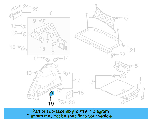 Rear Floor Pan Hook 5Q0-885-473 - View 29