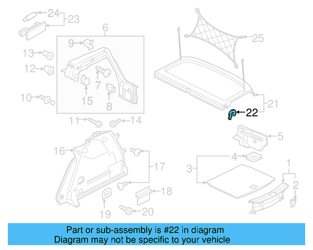 Tonneau Cover Hardware Kit 5G6-898-780 - View 7