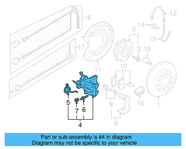 Caliper 1K0-615-424-G - View 3