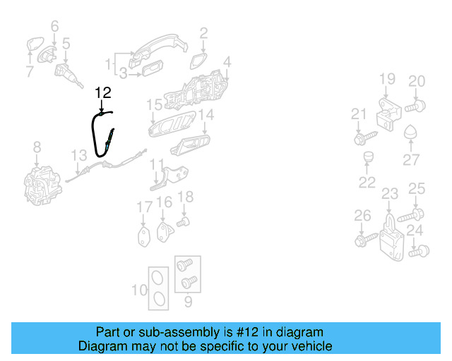 Lock Cable 3C8-837-085-B - View 4