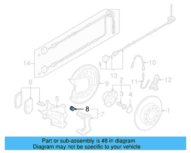 Disc Brake Caliper Pin Boot 1K0-698-470 - View 36