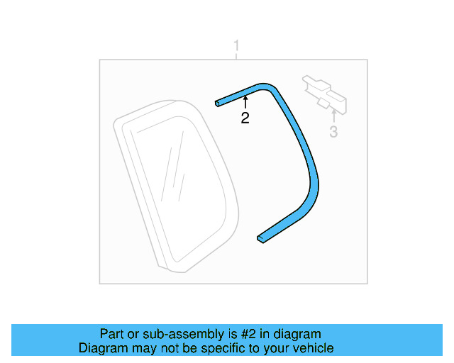 Glass Molding 5N0-853-346-A-UBN - View 3