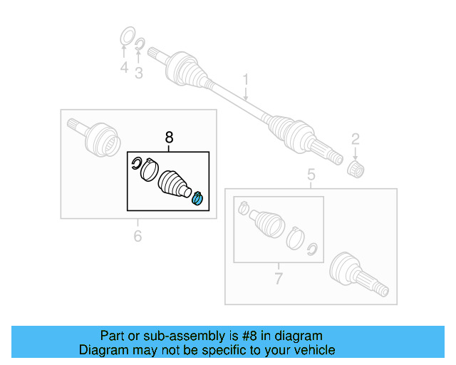 Cv Joint Boot Kit 7P0598201A - View 4