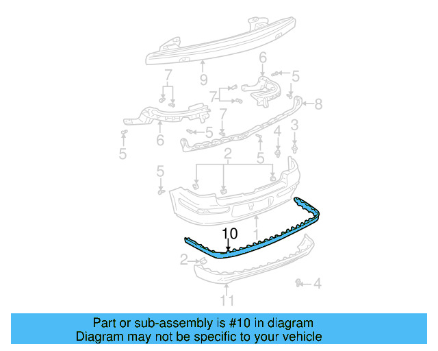 Bumper Trim (Unpainted) 1j5807423agru - View 6