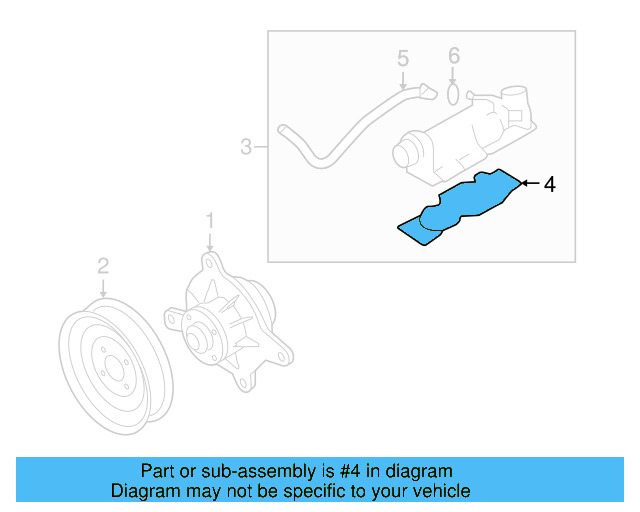 Engine Coolant Thermostat Gasket 07D-121-091-D - View 3