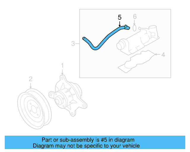 Water Pipe 07C-121-065-S - View 3