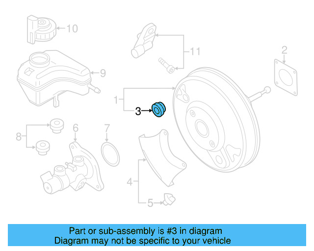 Power Brake Booster Grommet 1S0-612-250-A - View 34