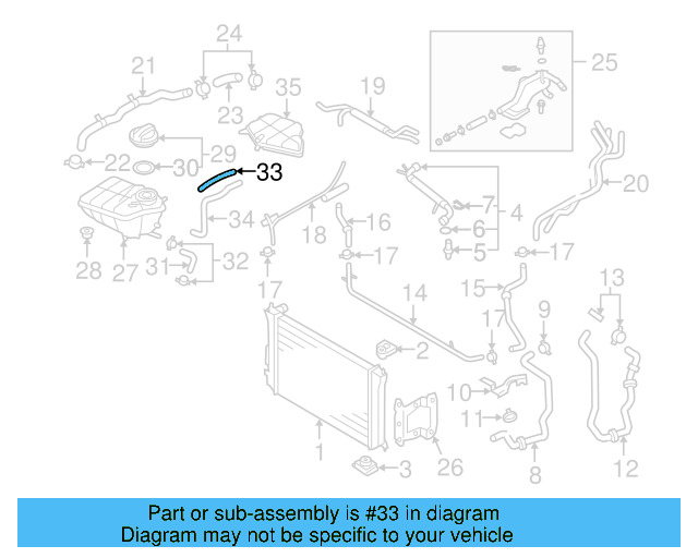 Inlet Hose 3D0-121-447-H - View 3