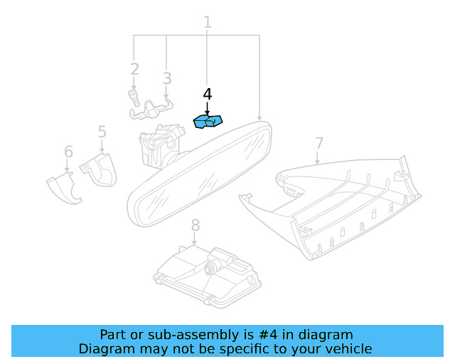 Mirror Inside Connector 8K0-971-834 - View 8