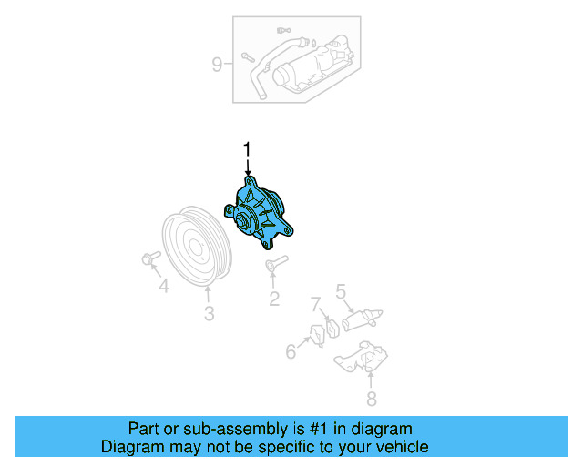 Water Pump 07D-121-008-A - View 3