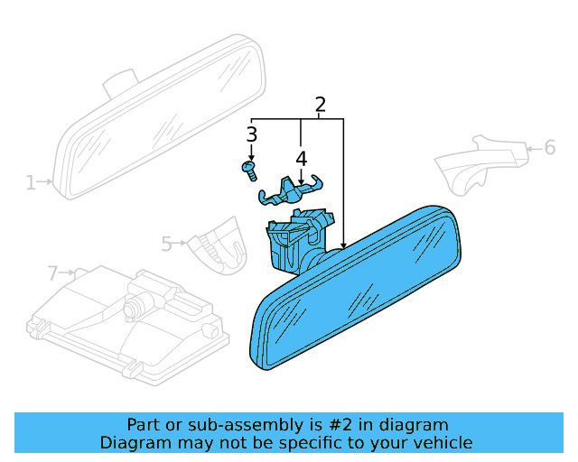 Mirror Inside 3C0-857-511-J-9B9 - View 74