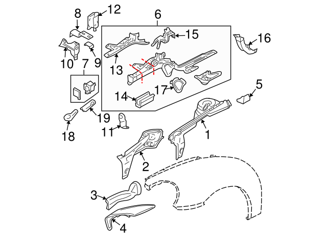 Retaining Bracket 1J0-803-128-C
