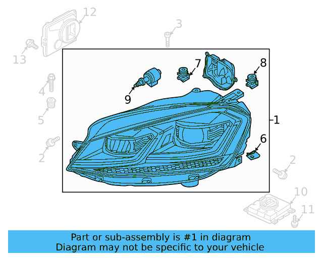 Headlamp Assembly 5GM-941-006-E - View 3