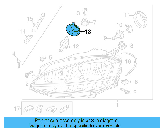 Low Beam Bulb Cap 5G0-941-607-C - View 11