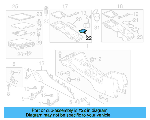 Storage Tray Insert 561-863-136-B-82V