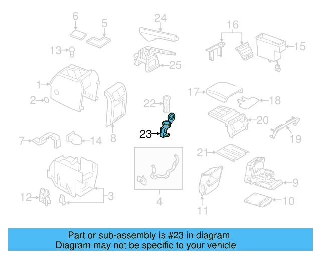 12 Volt Accessory Power Outlet Housing 1K0-919-341-B - View 27