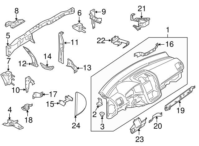Lower Support 1K0-857-392 - View 17
