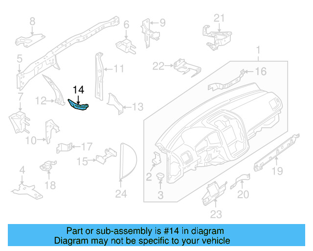 Inner Support Retainer Bracket 1K1-857-953 - View 3