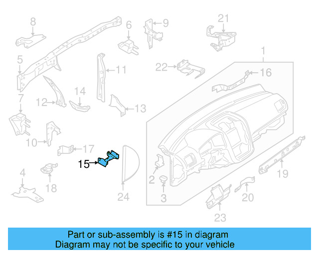 Inner Support Retainer Bracket 1K1-857-953 - View 9