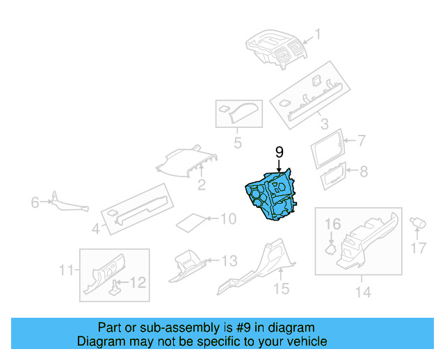 Instrument Panel Trim Panel 1K5-819-447 - View 3