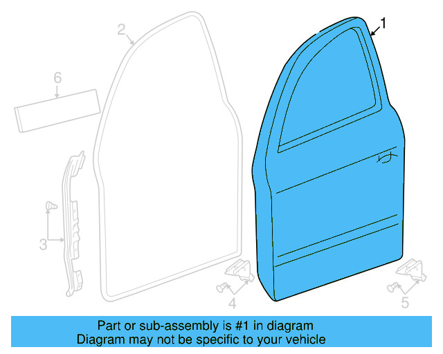 Door Shell 3B4831052AQ - View 3