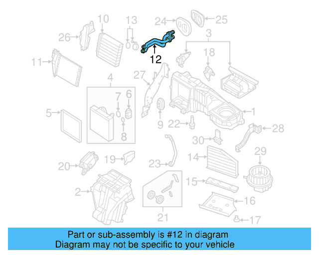 Water Pipe 3C1-819-857 - View 4
