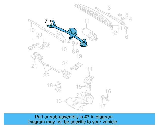 Wiper Transmission 3B1-955-603-C - View 3