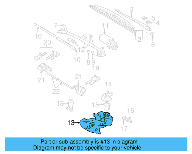 Washer Fluid Strainer 4A0-955-485 - View 10