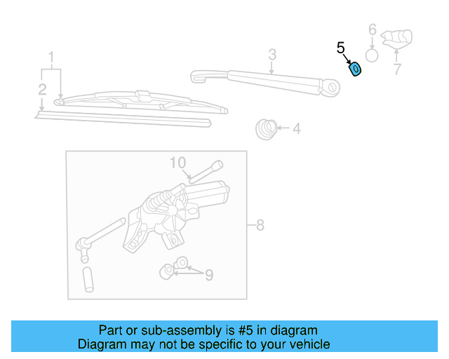Wiper Arm Washer N-011-558-13 - View 8