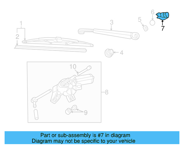 Wiper Arm Cap 7M3-955-435-01C - View 13