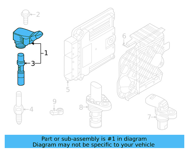 Ignition Coil 05E-905-110-B - View 3