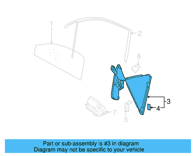 Window Regulator 7L0-837-462-F - View 4