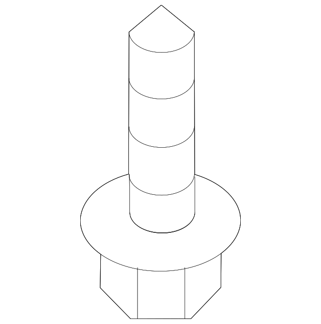 Wheel Opening Molding Screw N-910-907-01 - View 4